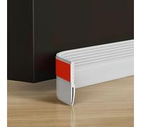 FFPMYF Burlete para puerta, 3 m, se puede cortar a 3 x 1 m, autoadhesivo, para puertas (blanco-3 m)