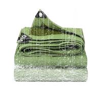 Ffsaacol Lona para Camiones, Lona Impermeable y Resistente con Ojales 450g/m², Protección para Carga y Exteriores, para Leña, Muebles, Jardín, PisciniaGreen, 1.5x2m/4.9x6.6ft