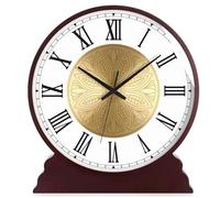 Ffsaacol Reloj de Repisa, Reloj de Sobremesa Silencioso, Reloj de Escritorio Retro Funciona con Pilas, Reloj de Mesa Vintage, para Sala de Estar u Oficina 4, 10inch