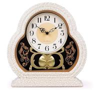 Ffsaacol Reloj de Sobremesa Vintage, Reloj de Escritorio Digital, Reloj para Repisa de La Chimenea, Relojes de Chimenea fácil de Leer, silencioso, sin tictac, a Pilas 2,25x7x26.5cm