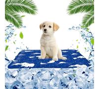 FFTANXS Cama Refrescante Perro,Manta Refrescante Perro,Manta Fria para Perros 40 X 50 cm,Ideal para Gato Mascotas Animales en Verano(Azul Marino)