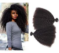 FFWIGS 8A Afro Brasileño Kinky Rizado Ola Humano Cabello Trama Naturaleza Negro Virgen Cabello Extensiones Cabello Tejido 1 Paquete 100g