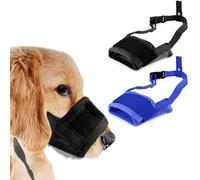 FFWTPY 2 Bozales Rejilla Transpirables Talla XXL Ajustables Nylon Resistente Seguridad Canina Correa Regulable Protección Mascotas