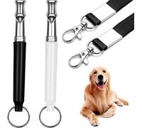 FFWTPY 2 Piezas Silbatos para Perros Frecuencias Ajustables para Mascotas con Cordón y Llavero para Adiestramiento de Perros y Control de Ladridos
