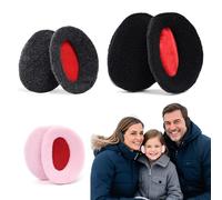 FFWTPY 3 Pares de Orejeras Calentadores sin Tirantes Cálidas a Prueba de Viento para Invierno Calentadores de Oídos Orejeras Abrigo Tres Tamaños Grande Mediano y Pequeño (Negro L+Cáñamo Gris M+Rosa S)