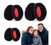 FFWTPY 3 Pares de Orejeras Calentadores sin Tirantes Cálidas a Prueba de Viento para Invierno Calentadores de Oídos Orejeras Abrigo Tres Tamaños Grande Mediano y Pequeño (Negro L+Negro M+Negro S)