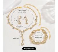 FFWTPY 3 Piece Jewellery Set Collar Pendiente Pulsera Set Fina Artesanía para la Boda y la Cena Regalo de Cumpleaños