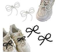 FFWTPY 4 Piezas Colgantes Lazo Perlas Decorativos Mosquetón Adornos Calzado Cierres Zapatillas Accesorios Cordones