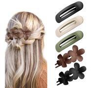 FFWTPY 5 Piezas Pinzas Pelo Ovaladas Horquillas Flor Accesorios Cabello Elegantes Clips Peinado Mujer Pasadores moda
