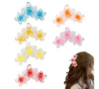 FFWTPY 6 Piezas Pinzas Flores Tropicales Horquillas Hawaianas Multicolores Accesorios Cabello Mujer Clips Peinado Verano