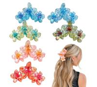 FFWTPY 6 Piezas Pinzas Flores Tropicales Horquillas Hawaianas Multicolores Accesorios Cabello Mujer Clips Peinado Verano
