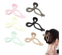 FFWTPY 6 Piezas Pinzas Pelo para el Pelo con Lazo Pinzas Antideslizantes Grandes Bonitas Accesorios Pelo Niñas Pinza Pelo Grande Pinzas para Pelo para Mujeres Niñas Pelo Grueso