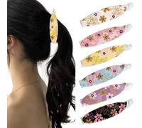 FFWTPY 6 Pinzas Banana Estampado Floral Horquillas Accesorios Cabello Multicolor Clips Pelo Elegantes Pasadores Decorativos