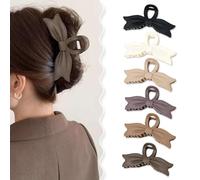 FFWTPY 6 Pinzas Pelo Lazo Elegantes Moño Recogido Accesorios Cabello Mujer Horquillas Peinado Mate Colores Neutros