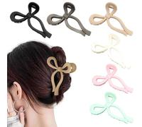 FFWTPY 6 Pinzas Pelo Lazo Mate Elegantes Horquillas Moño Garra Cabello Accesorios Peinado Mujer Recogido