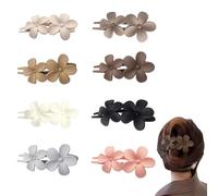 FFWTPY 8 Piezas Pinzas Pelo para el Pelo de Flores Pinzas Pelo con Forma de Pico de Pato Diseño Antideslizante Accesorios para Peinados para Mujeres y Niñas
