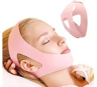 FFWTPY Antironquidos Correa Ajustable Suave Cómodo Altamente Elástico Dispositivos Anti Ronquidos Correa de Barbilla Eficaz Dormir para Mujeres y Hombres (Rosa)