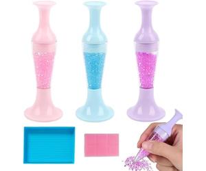 FFWTPY Bolígrafo Forma Jarrón Herramientas Pintura Diamantes Accesorios Mosaico Manualidades Artesanía Dispensador Brillante