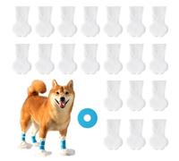 FFWTPY Botas Impermeables para Perros En Forma De Pata Set De 16 Unidades Protectores De Patas Antideslizantes Accesorios para Mascotas Botas para Perros
