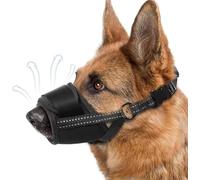 FFWTPY Bozal para Perros Bozal de Nylon para Perros Ajustable Cinta Reflectante con Malla Transpirable para Prevenir Mastique y Muerda para Perros Grandes Medianos y Pequeños