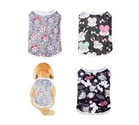 Ffwtpy Camiseta para Perros con Estampado Divertido Ropa para Mascotas Camisas De Verano Traje De Perro Ropa para Perros Pequeños Y Medianos Conjunto De 3 Piezas