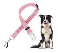 FFWTPY Cinturón Elástico Seguridad Mascota Ajustable Coche Arnés Perro Viaje Protección Automóvil Hebilla Resistente Nylon Duradero Gancho Metálico