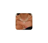 FFWTPY Collar Gargantilla Cristal Brillante Pendientes Lágrima Conjunto Joyas Elegante Nupcial Ceremonia Lujo Resplandeciente Adorno Femenino