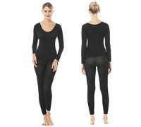 FFWTPY Conjunto Ropa Interior Térmica Mujer Set Funcional de Invierno Capa Base Camiseta Manga Larga Malla Térmica Pantalon para Cálida y Transpirable
