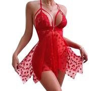 FFWTPY Lingerie Sexy Mujer Eróticos Babydoll Encaje Transparente Camisón Lenceria Hot Picardias Ropa Interior Conjunto Sensual Elegante Atractivo Diseño Tirantes