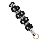 FFWTPY Llavero De Flores Tejidas A Mano Con Perlas Artificiales Accesorio Para Bolsos Y Llaves Llavero De Moda Para Mujer Diseño Único Y Elegante