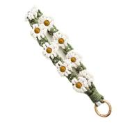 FFWTPY Llavero De Flores Tejidas A Mano Con Perlas Artificiales Accesorio Para Bolsos Y Llaves Llavero De Moda Para Mujer Diseño Único Y Elegante