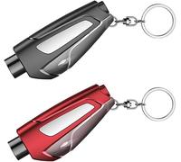 FFWTPY Martillo Emergencia Coche Llavero Rompeventanas Herramienta Rescate Seguridad Automóvil Cortador Cinturón Escape Rápido