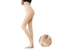 FFWTPY Medias Termicas Mujer Invierno Leggings Gruesos Negro Nude Térmico Adelgazante Pantalones de Elástico Cintura Alta de Forro Polar