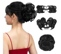 FFWTPY Moño Postizo Extensiones Pelo Natural Moño Postizo Despeinado Ajustable Extensión Cabello Sintético Peinado Alto Rizado Accesorio Pelo Natural