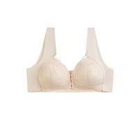 FFWTPY Mujer Sujetador sin Aros Bralette en Encaje Push Up Sujetadores Cierre Delantero con Relleno Sujetador Reductor Tallas Grandes