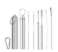FFWTPY Pastilleros de Aluminio Organizador Portátil de Metal Pastillas 3 Compartimentos para Viaje Herramienta de Limpieza Limpiador de Orejas