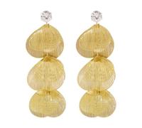 FFWTPY Pendientes Cascada Hojas Metálicas Cristal Brillante Joyería Elegante Accesorios Mujer Decorativos Llamativos