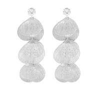FFWTPY Pendientes Cascada Hojas Metálicas Cristal Brillante Joyería Elegante Accesorios Mujer Decorativos Llamativos