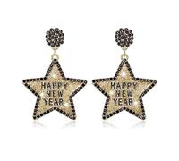 FFWTPY Pendientes Colgantes Estrella Celebración Año Nuevo Brillantes Adornos Joyería Festiva Complementos Mujer