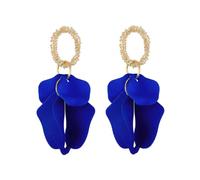 FFWTPY Pendientes Colgantes Pétalos Texturizados Aro Dorado Elegantes Joyería Mujer Accesorios Decorativos