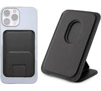 FFWTPY Portatarjetas De Negocios con Soporte Plegable Cartera Magnética para Teléfono Móvil Funda para Tarjetas De Crédito Accesorios De Oficina Negro Pack De 2