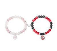 FFWTPY Pulseras para Parejas 2 Piezas Superhero Spider de La Amistad con Colgante de Corazón Joyería Regalo San Valentín para Hombres y Mujeres