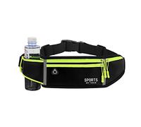 FFWTPY Riñonera Deportiva Ajustable Multifuncional Bolsillo Botella Agua Soporte Móvil Cinturón Reflectante Running Ciclismo Senderismo