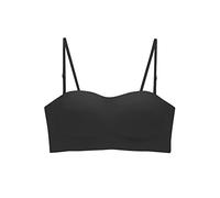 FFWTPY Sujetador Bandeau sin Tirantes para Mujer Sujetador de Tubo sin Aros con Relleno elástica Sujetador con Tirantes extraíble (as4, Cup_Band, Numeric_70, b, Negro, 34/75AB)