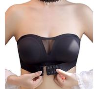 FFWTPY Sujetador sin Tirantes Mujer Push up Forma Bandeau Multiposicion Invisible Adhesivo Sujetadores Strapless Efecto Reductor Copas Moldeadas Comodidad Maxima