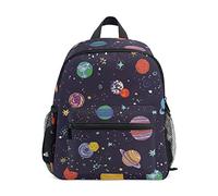 FFY Go Mochilas Escolares Infantiles, Space Planets Impreso Personalizado Ligero Preescolar Bolsa Para Niñas Niños