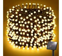 FFZZKJ Cadena de luces solares para exteriores, 12 m, 120 LED, resistente a la intemperie, 8 modos, IP65, resistente al agua, para jardín, terraza, árbol, patio, fiesta, blanco cálido