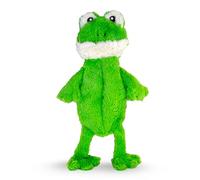 FGA MARKETPLACE Rana Plana sin Relleno ni chirrido de Peluche, Estilo Divertido Que entretendrá a tu Perro Durante Horas, Recomendado para Perros pequeños y medianos de 21 Pulgadas de Largo