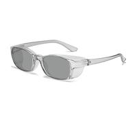 FGAQLUK Gafas Alérgicas Al Polen, Gafas De Sol Polarizadas, Anti-Luz Azul, Antivaho, Anti-UV, Gafas Protectoras Tridimensionales, Adecuadas For Adultos Con Ojos Sensibles(Color:Gris)