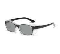 FGAQLUK Gafas Alérgicas Al Polen, Gafas De Sol Polarizadas, Anti-Luz Azul, Antivaho, Anti-UV, Gafas Protectoras Tridimensionales, Adecuadas For Adultos Con Ojos Sensibles(Color:Negro)